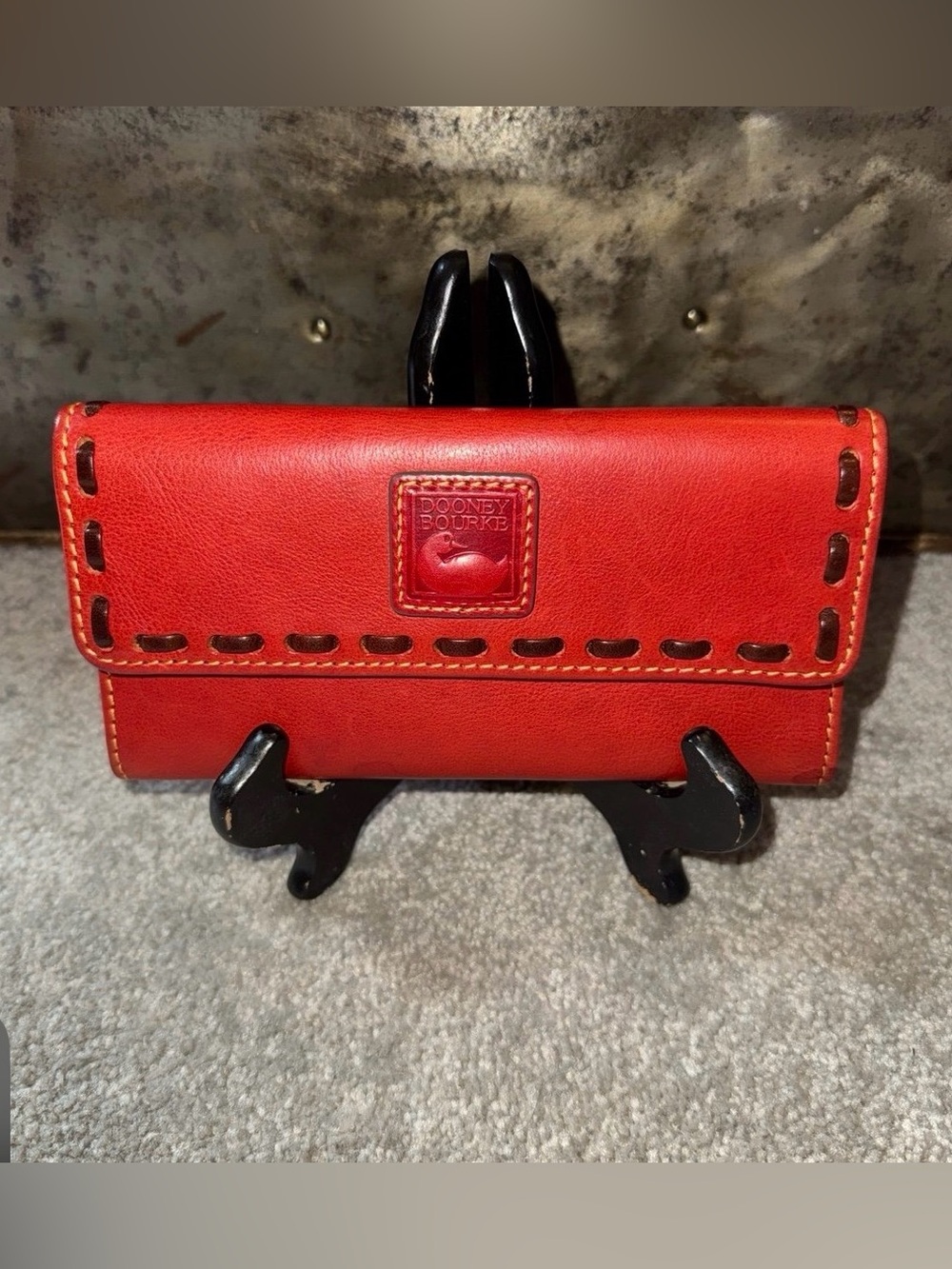 Dooney & Bourke Florentine Continental Wallet in Red